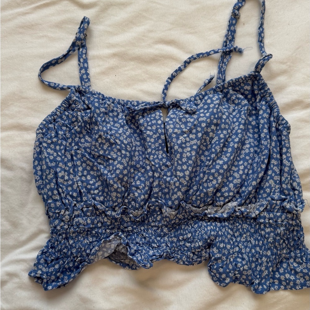 Floral Blue Women's Top